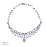 Pivoine Milano Sterling Silver and Crystal Bridal Necklace 9