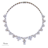 Pivoine Milano Sterling Silver and Crystal Bridal Necklace 12