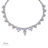 Pivoine Milano Sterling Silver and Crystal Bridal Necklace 12