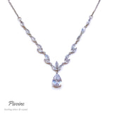 Pivoine Milano Sterling Silver and Crystal Bridal Necklace 45
