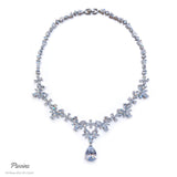 Pivoine Milano Sterling Silver and Crystal Bridal Necklace 4*