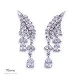 Pivoine Milano Sterling Silver and Crystal Bridal Earrings 40