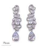 Pivoine Milano Sterling Silver and Crystal Bridal Earrings 114