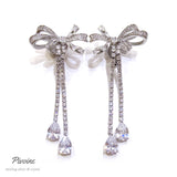 Pivoine Milano Sterling Silver and Crystal Bridal Earclips 191