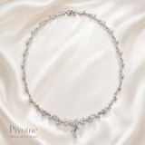 Pivoine Milano Sterling Silver and Crystal Bridal Necklace 35
