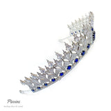 Pivoine Bridal Tiara Milano Sterling Silver and Crystal Princess Crown 49*