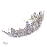 Pivoine Bridal Tiara Milano Sterling Silver and Crystal Princess Crown 28*