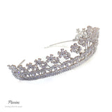 Pivoine Bridal Tiara Milano Sterling Silver and Crystal Princess Crown 1