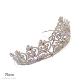 Pivoine Bridal Tiara Milano Sterling Silver and Crystal Princess Crown 12