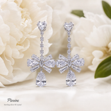 Pivoine Milano Sterling Silver and Crystal Bridal Earrings 75