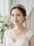 Pivoine Bridal Tiara Milano Sterling Silver and Crystal Princess Crown 38