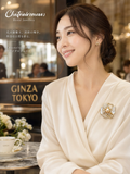 Lunachat Sterling Silver and Crystal Pearl Brooch Milano 3