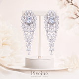 Pivoine Milano Sterling Silver and Crystal Bridal Earclips 36