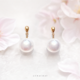 Lunachat 18K GOLD 12-13mm 南洋白珍珠耳環