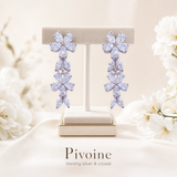 Pivoine Milano Sterling Silver and Crystal Bridal Earrings 26
