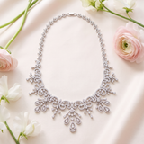 Pivoine Milano Sterling Silver and Crystal Bridal Necklace 22