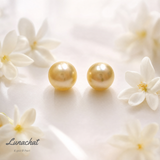 Lunachat 18K GOLD 10.5mm 南洋金珍珠耳環