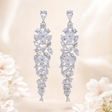 Pivoine Milano Sterling Silver and Crystal Bridal Earrings 97
