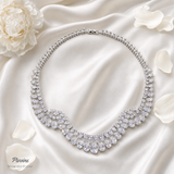 Pivoine Milano Sterling Silver and Crystal Bridal Necklace 32