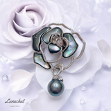 Lunachat Sterling Silver and Crystal Pearl Brooch Milano 10