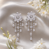 Pivoine Milano Sterling Silver and Crystal Bridal Earrings 77