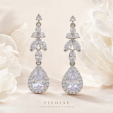 Pivoine Milano Sterling Silver and Crystal Bridal Earrings 149