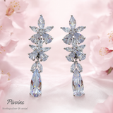 Pivoine Milano Sterling Silver and Crystal Bridal Earrings 143