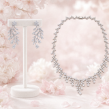 Pivoine Milano Sterling Silver and Crystal Bridal Necklace 2