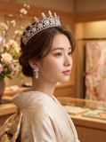 Pivoine Bridal Tiara Milano Sterling Silver and Crystal Princess Crown 16