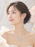 Pivoine Milano Sterling Silver and Crystal Bridal Necklace 37