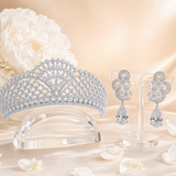 Pivoine Milano Sterling Silver and Crystal Bridal Earrings 112