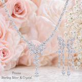 Pivoine Milano Sterling Silver and Crystal Bridal Earrings 42