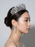 Pivoine Milano Sterling Silver and Crystal Bridal Earrings 124