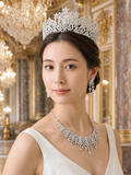 Pivoine Bridal Tiara Milano Sterling Silver and Crystal Princess Crown 20