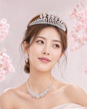 Pivoine Milano Sterling Silver and Crystal Bridal Necklace 10