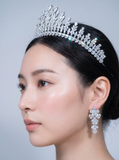 Pivoine Milano Sterling Silver and Crystal Bridal Earrings 123