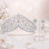 Pivoine Bridal Tiara Milano Sterling Silver and Crystal Princess Crown 2