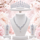 Pivoine Milano Sterling Silver and Crystal Bridal Necklace 31