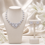 Pivoine Milano Sterling Silver and Crystal Bridal Necklace 58