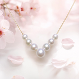 Lunachat 18K GOLD 4-9mm 日本Akoya 珍珠頸鍊