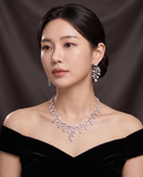 Pivoine Milano Sterling Silver and Crystal Bridal Necklace 2