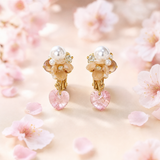 Lunachat 水晶心心花夾耳環 Earclips