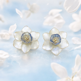 Lunachat 漸變藍花花夾耳環 Earclips