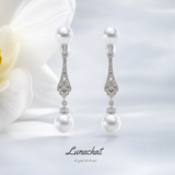 Pivoine Milano Sterling Silver and Crystal Bridal Earclips 161
