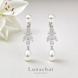 Pivoine Milano Sterling Silver and Crystal Bridal Earclips 159