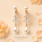 Pivoine Milano Sterling Silver and Crystal Bridal Earclips 158