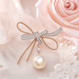 Lunachat Sterling Silver and Crystal Pearl Brooch Milano 15