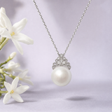 Lunachat 925純銀10-11mm淡水珍珠lace design頸鍊