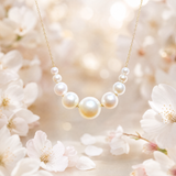 Lunachat 日本18K金精品糖果色4-8.5mm Akoya Queen 海水珍珠頸鍊