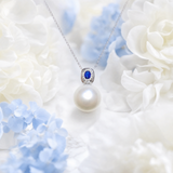 Lunachat 18K GOLD 藍寶石13mm 南洋白珍珠頸鍊*